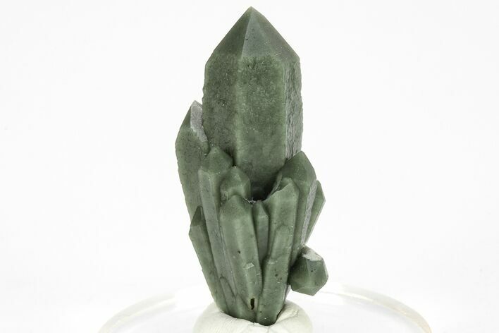 Green, Hedenbergite Included Quartz Cluster - Mongolia #226223